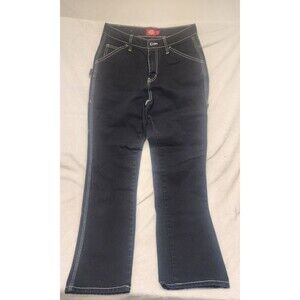Dickies Straight Leg Jeans Black Size 1/25 Contrast Stitch Y2K Junior